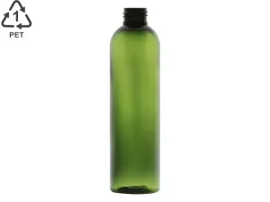 24/410 Green Amber PET Plastic Bottles For Cosmetics & Personal Care Packaging (Pack Of 10)