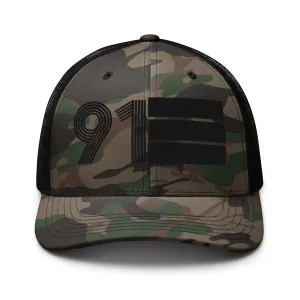91 - 1991 Black Out Camouflage trucker hat