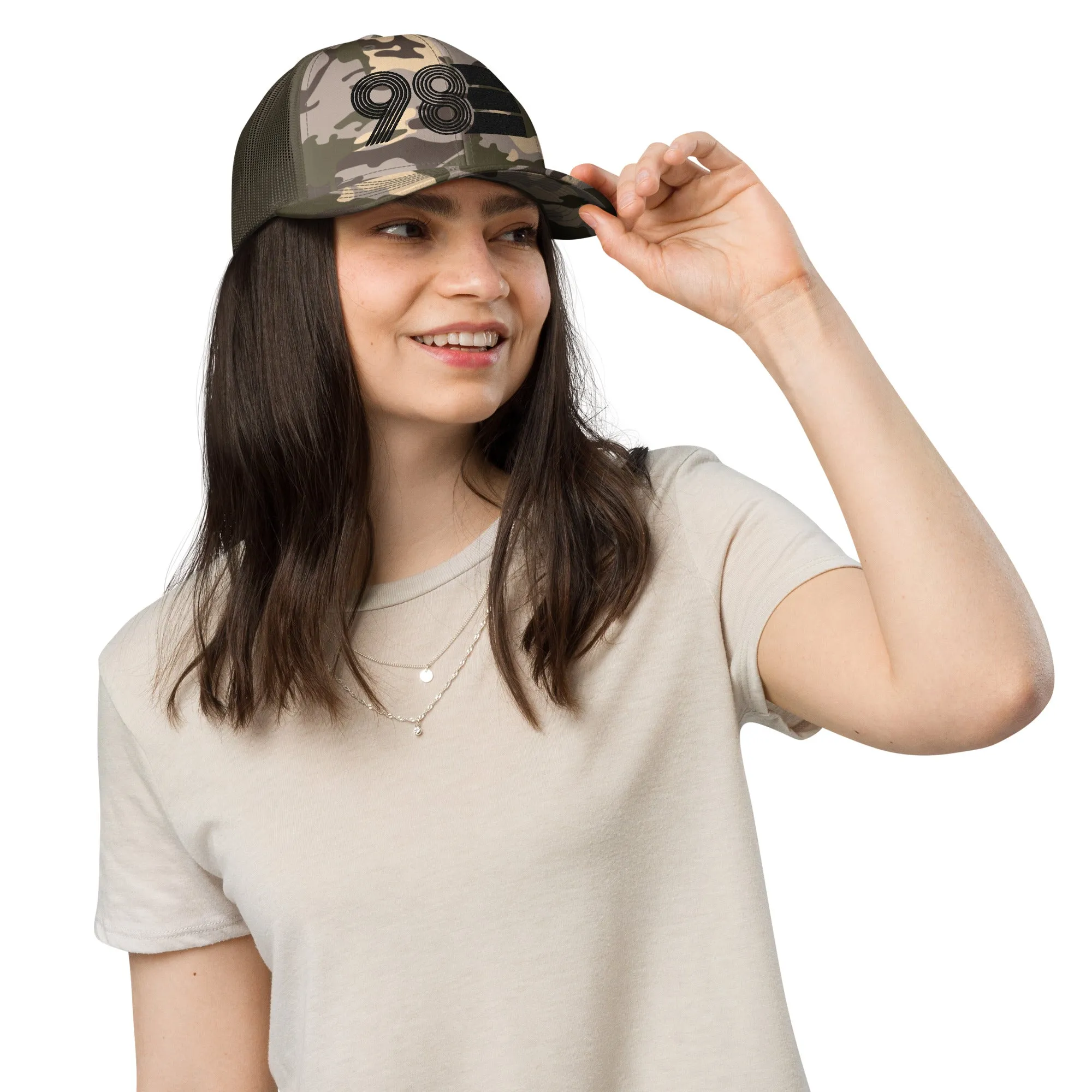 98 - 1998 Black Out Camouflage trucker hat