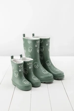 Adult Khaki Green Color-Changing Wellies (Boots)