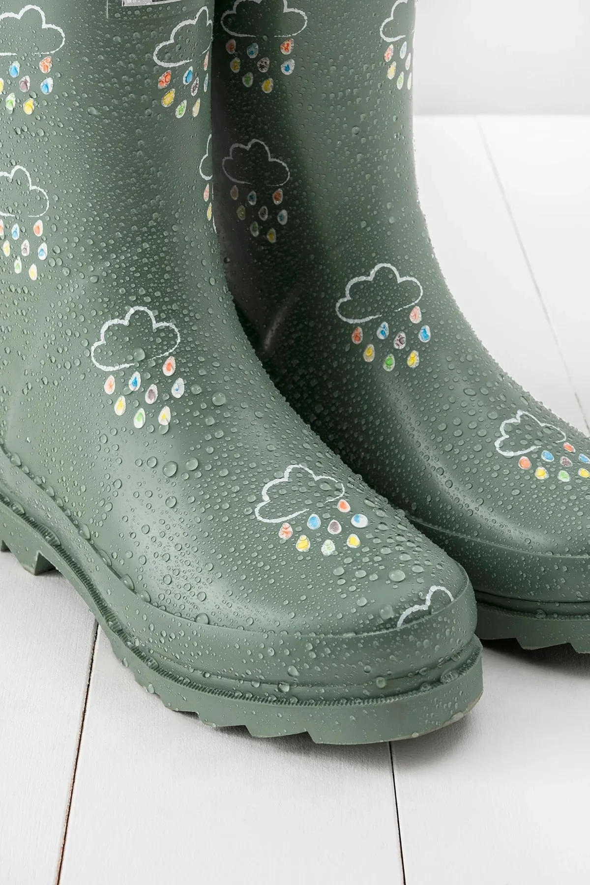 Adult Khaki Green Color-Changing Wellies (Boots)