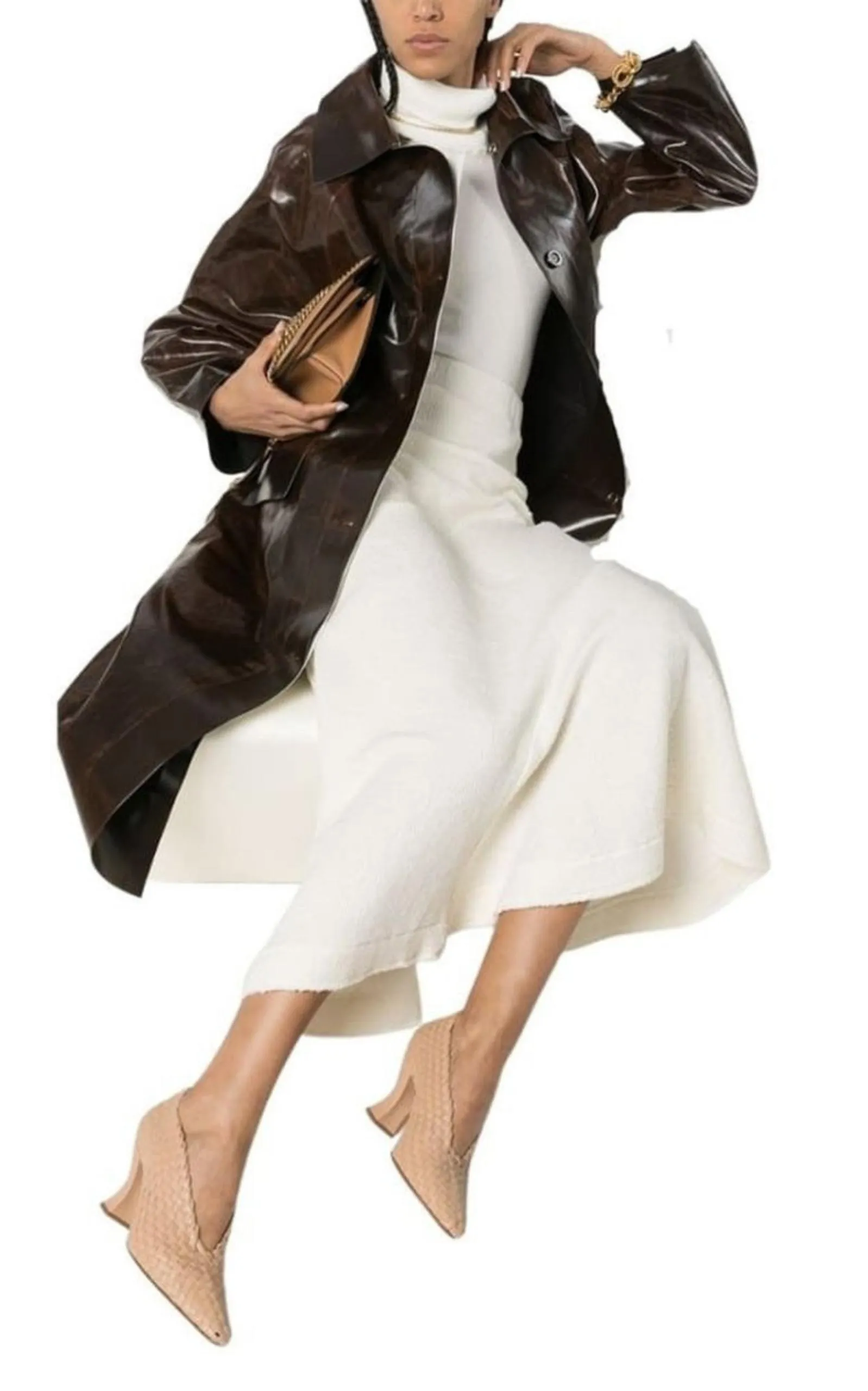 Almond Leather Pumps