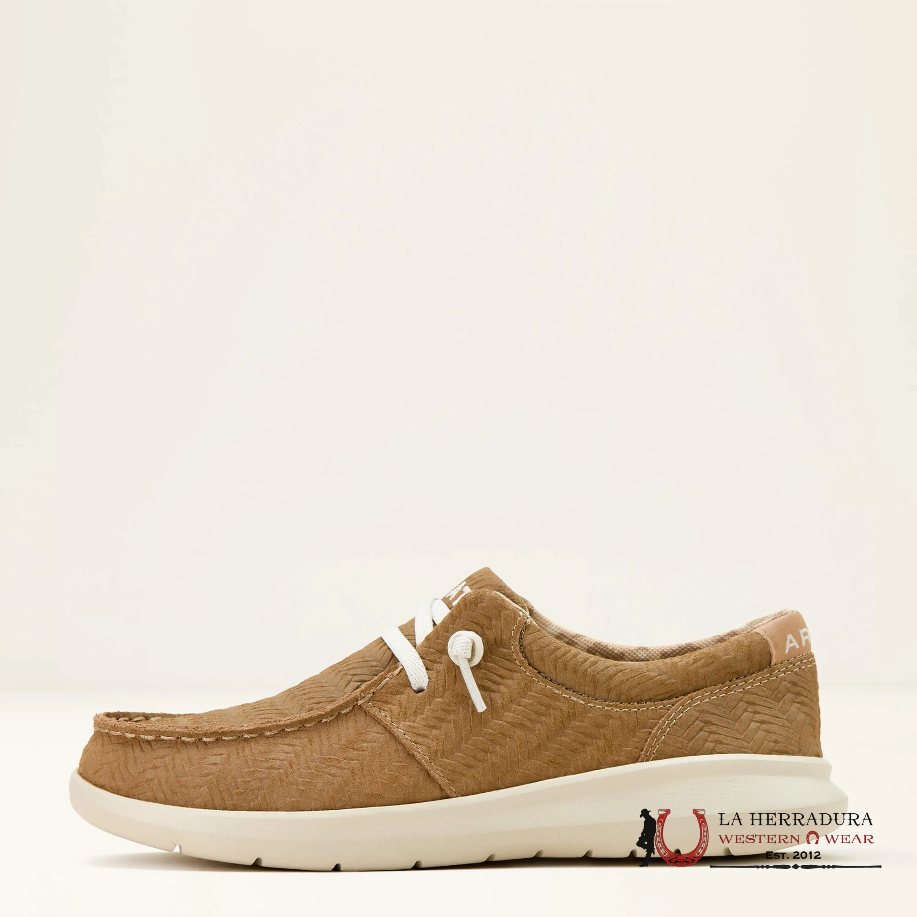 ARIAT WOMENS SLIP ON HILO TAN WOVEN EMBOSS - 1344