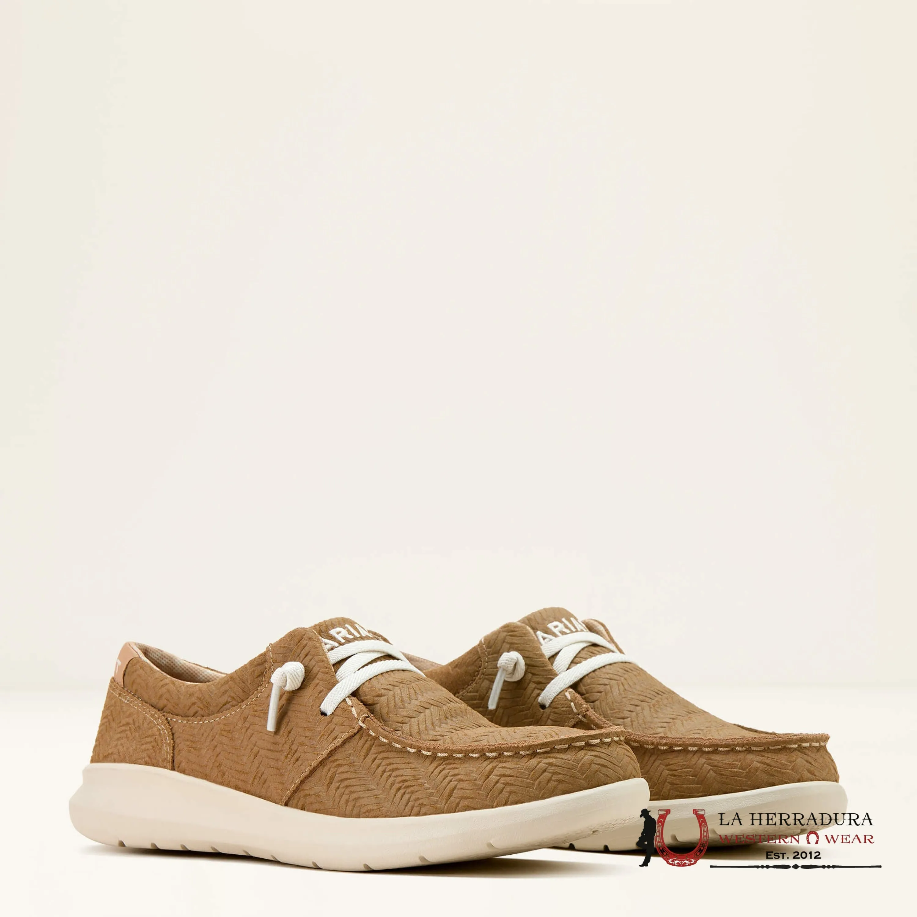 ARIAT WOMENS SLIP ON HILO TAN WOVEN EMBOSS - 1344