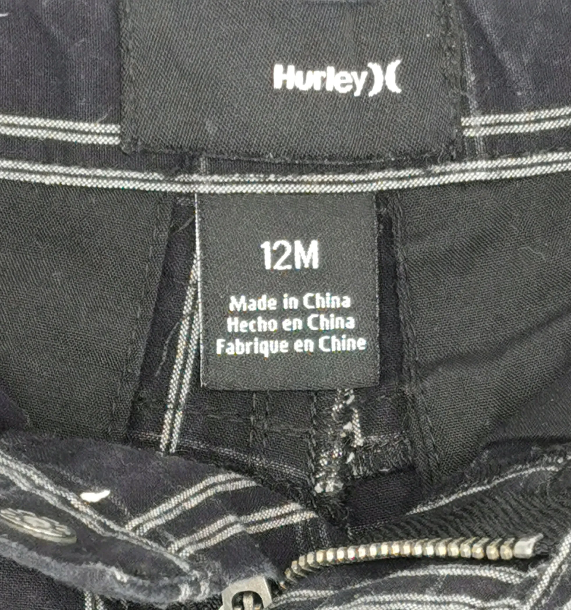 BABY BOY SIZE 12 MONTHS - HURLEY, Skater Shorts EUC B43