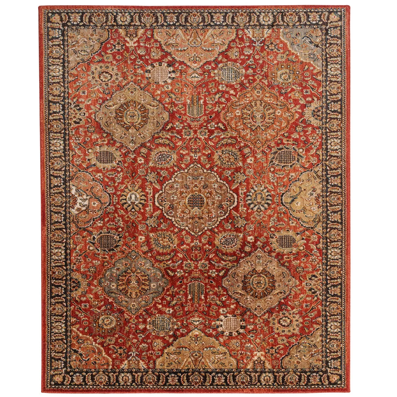 Bahktiar Machine Woven Rug Terra Cotta