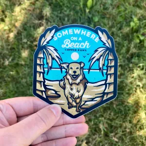 Beach Dog Sticker