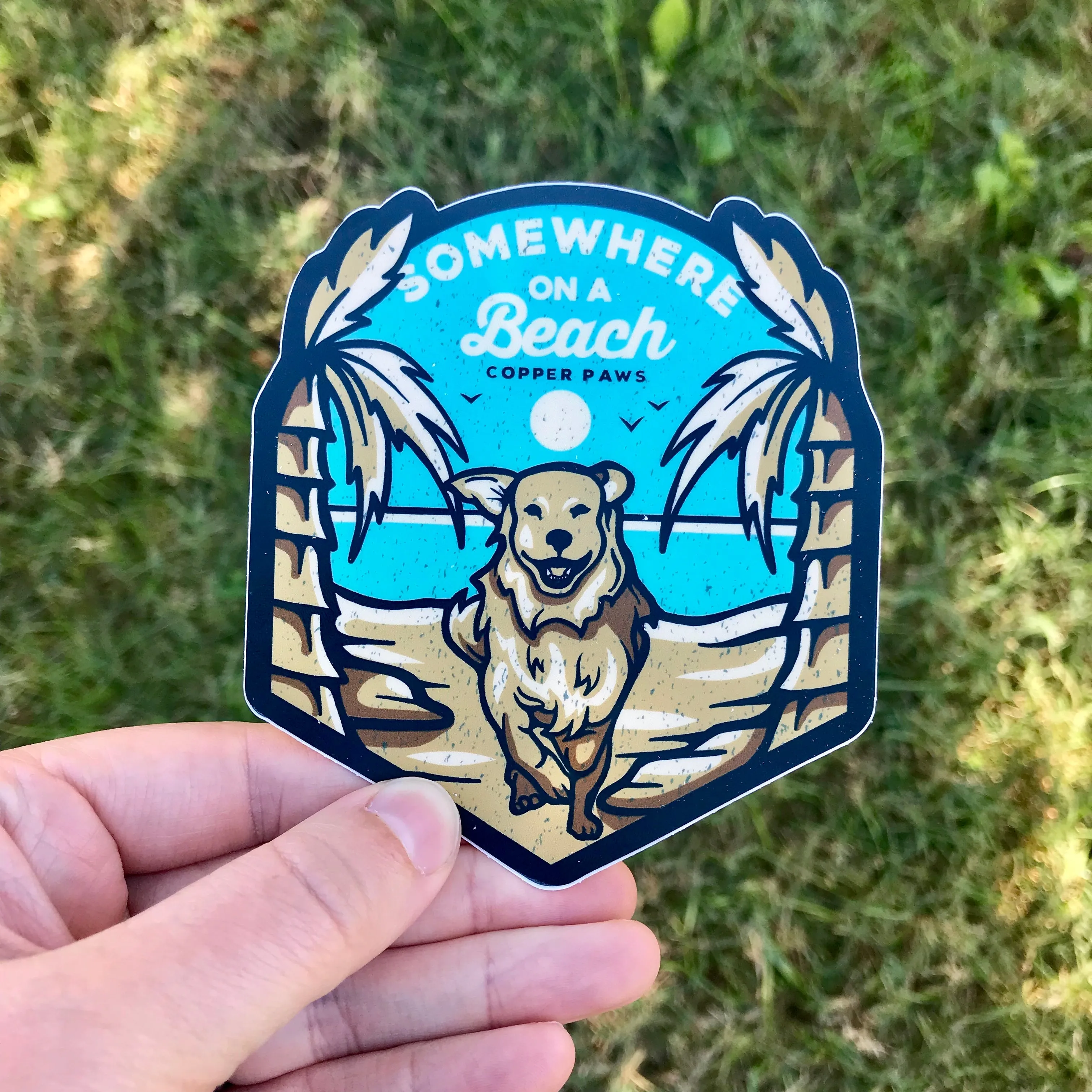 Beach Dog Sticker
