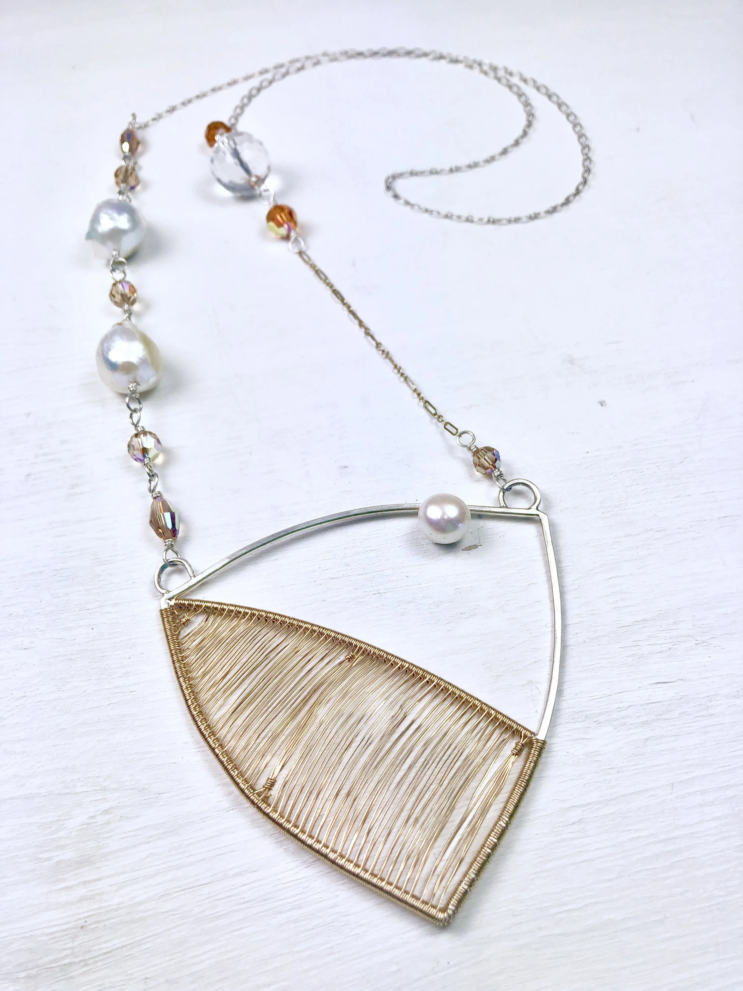 Beatrice - Mixed Metals Woven Necklace