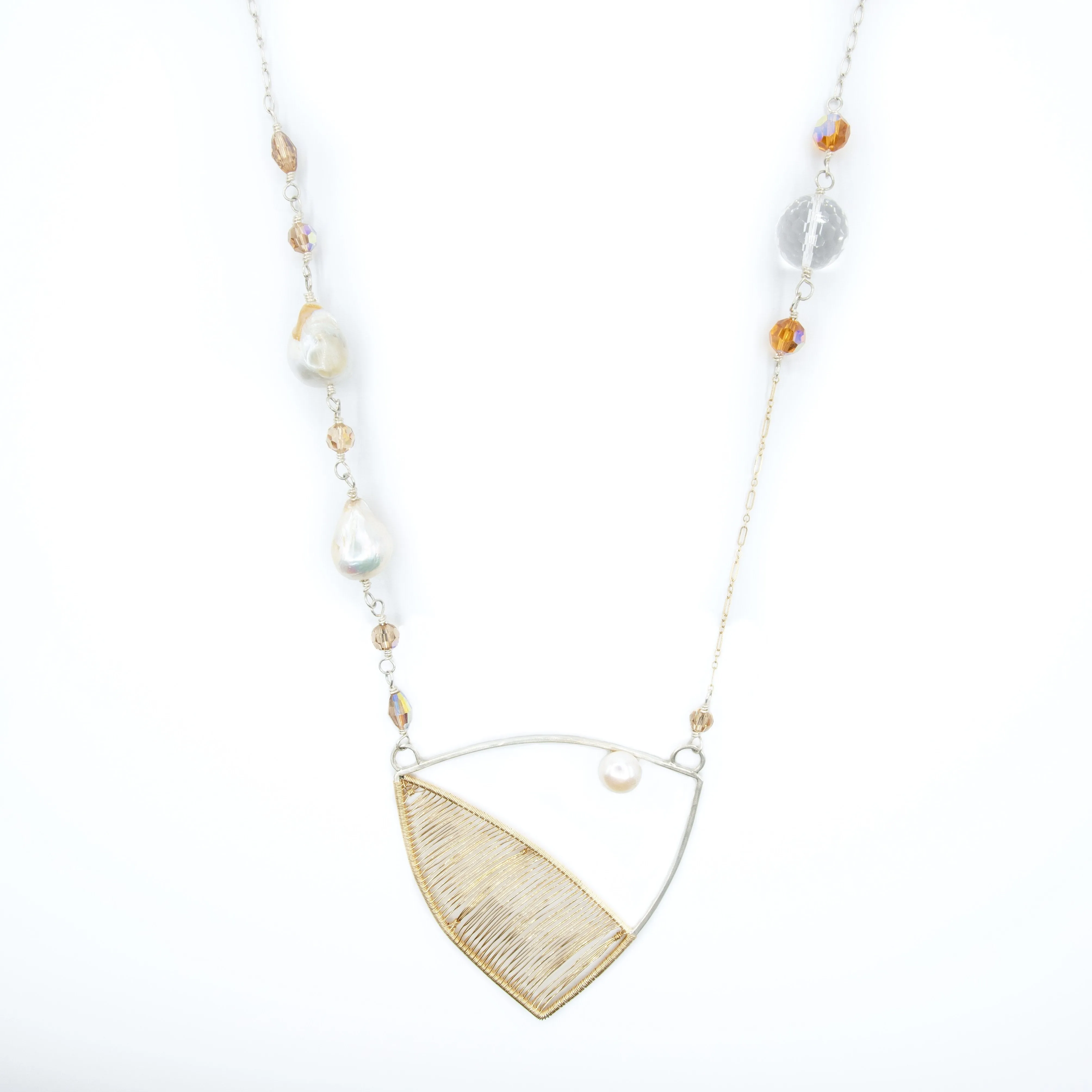 Beatrice - Mixed Metals Woven Necklace