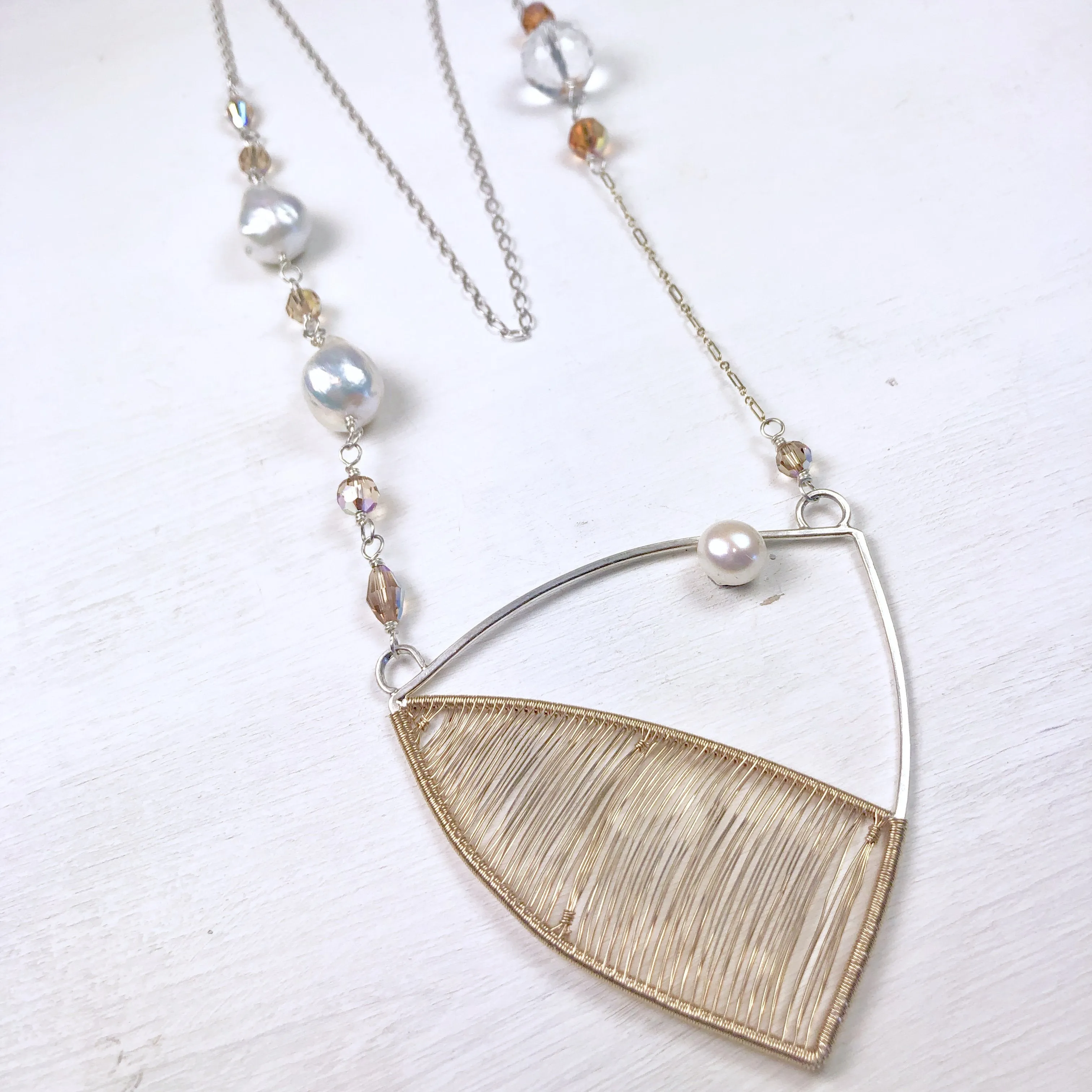 Beatrice - Mixed Metals Woven Necklace