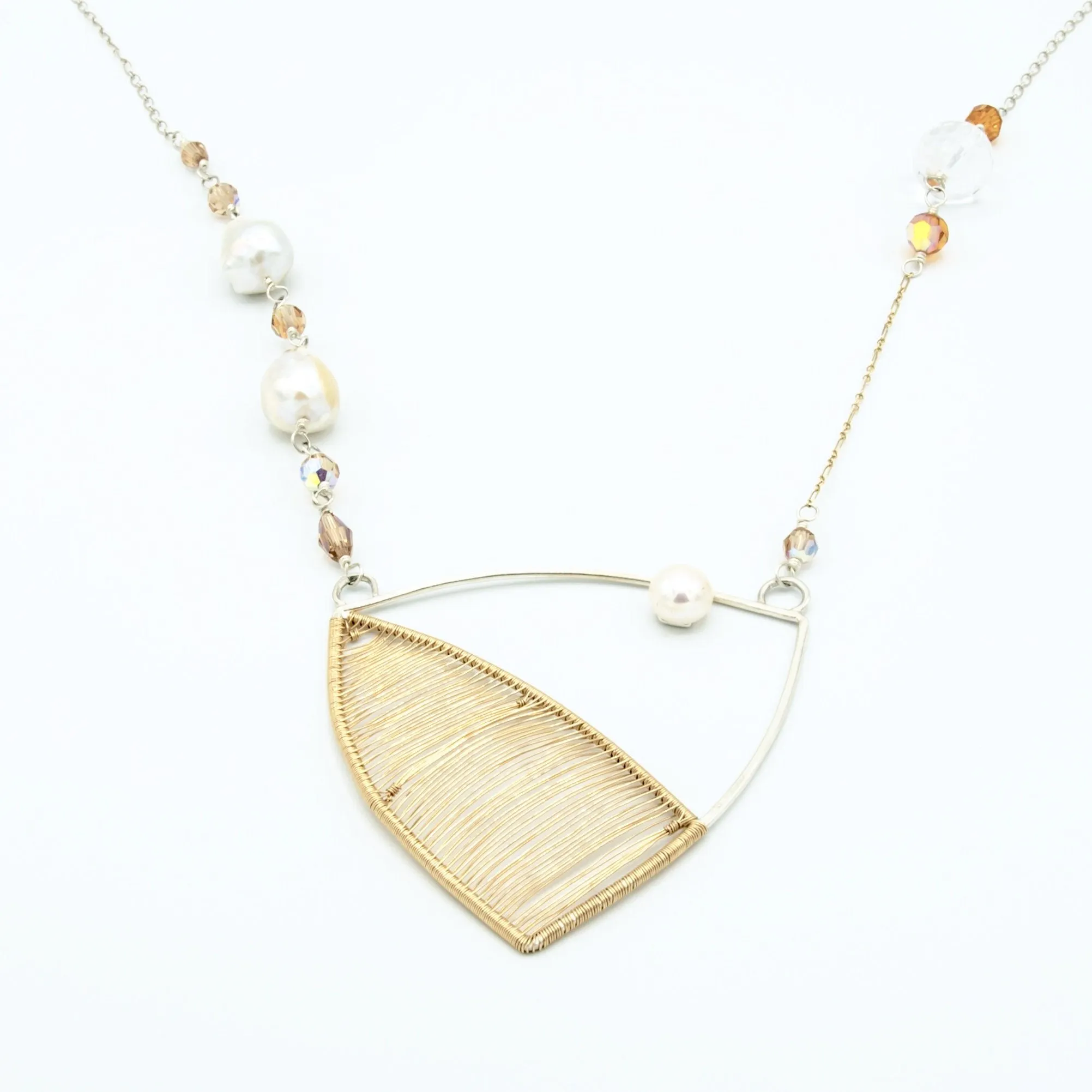 Beatrice - Mixed Metals Woven Necklace
