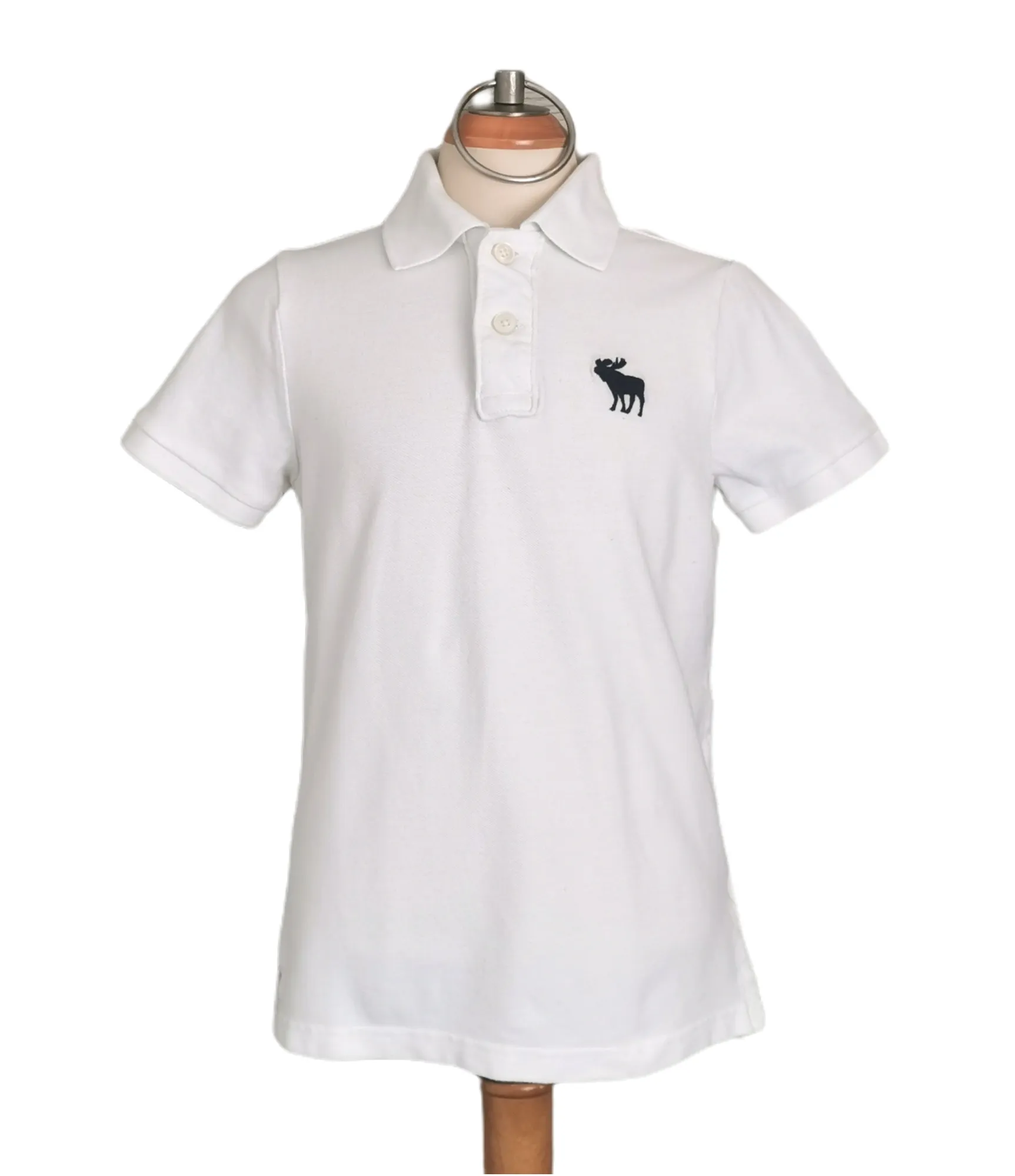 BOY SIZE LARGE (10/12 YEARS) - ABERCROMBIE KIDS, White Polo T-shirt EUC B3