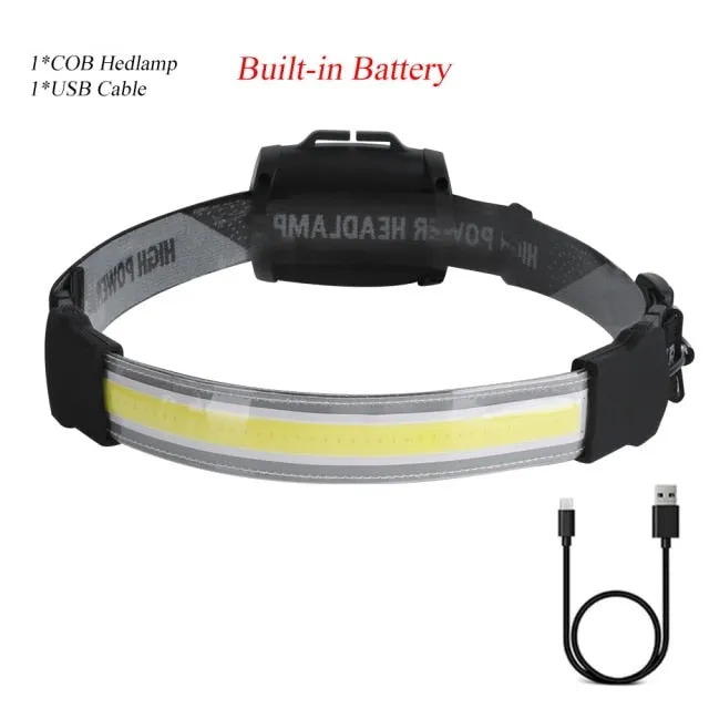 bright band cob led headlamp