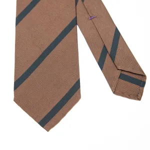 Brown and Green Silk Tie