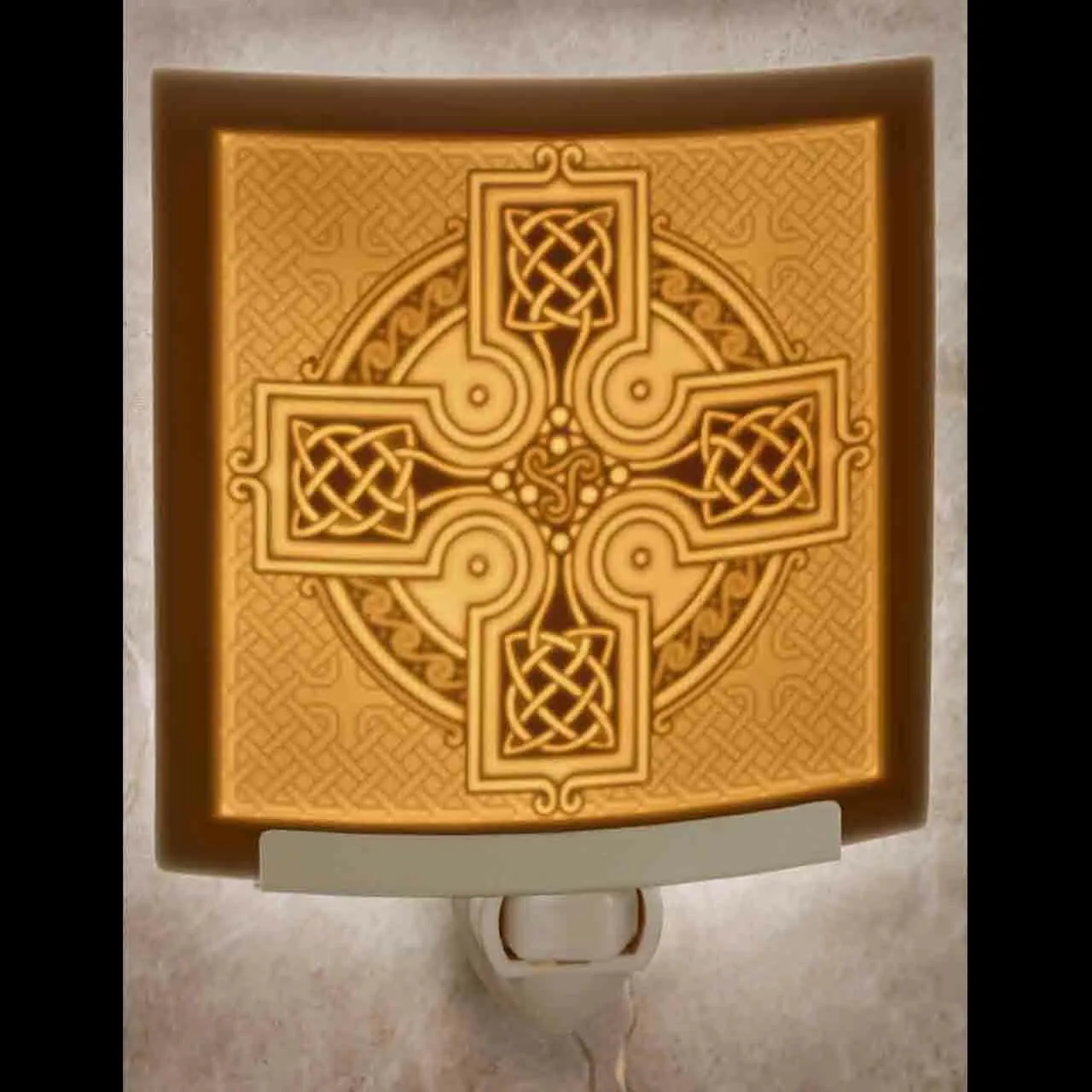 Celtic Cross Night Light Curved 5.5 x 2.25"