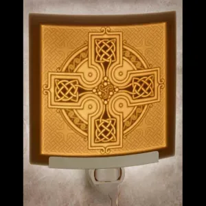 Celtic Cross Night Light Curved 5.5 x 2.25"