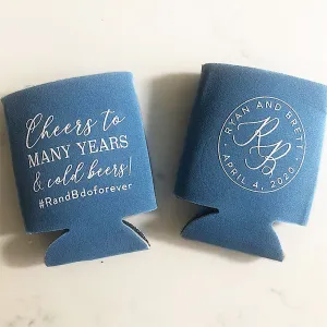 Cheers to Many Years - Wedding Can Cooler #138R