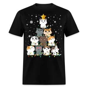 Christmas - Cat Christmas Tree - Family Shirts Men, Woman Christmas T Shirts