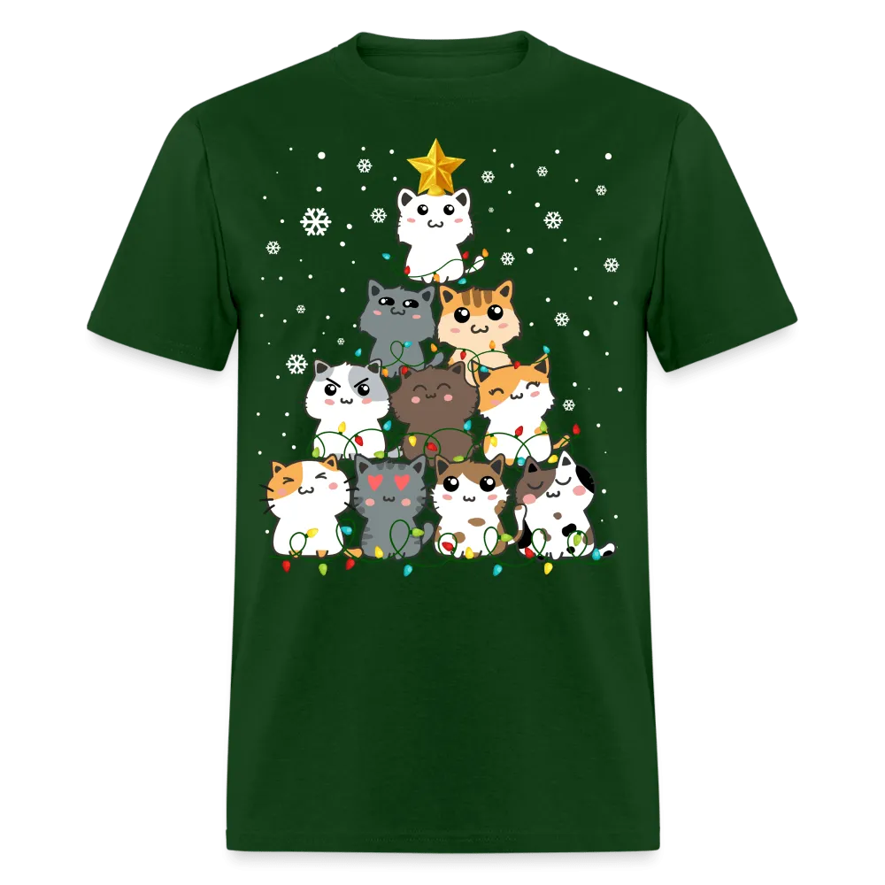 Christmas - Cat Christmas Tree - Family Shirts Men, Woman Christmas T Shirts