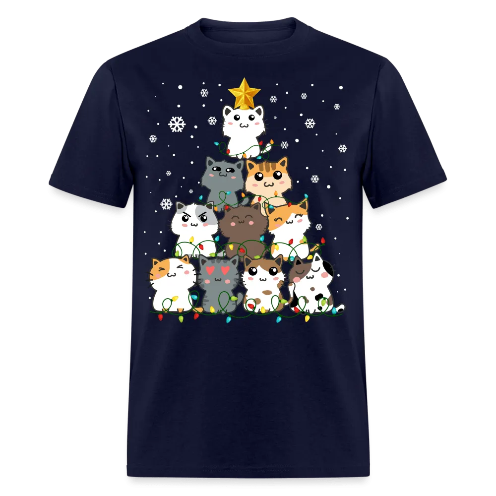 Christmas - Cat Christmas Tree - Family Shirts Men, Woman Christmas T Shirts