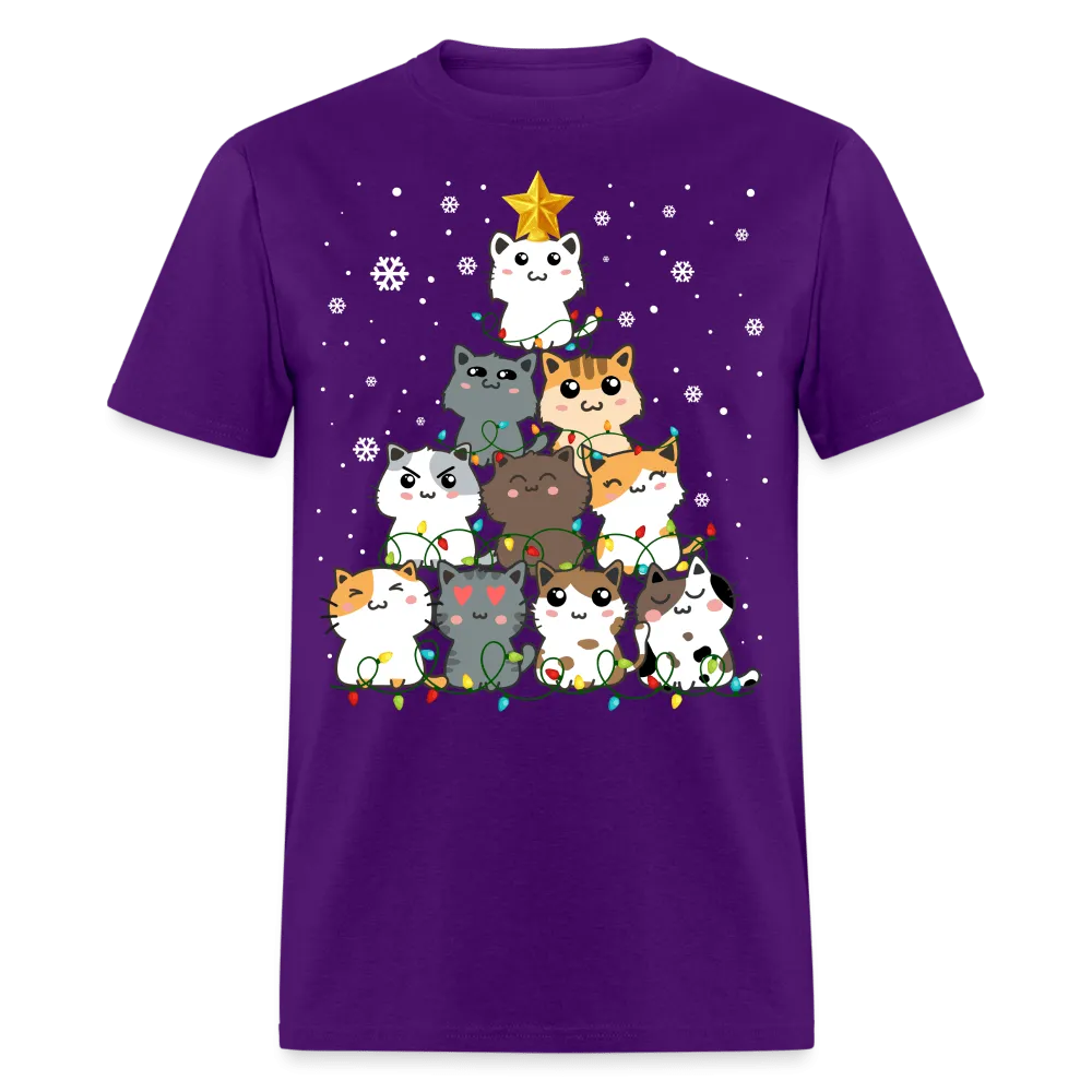 Christmas - Cat Christmas Tree - Family Shirts Men, Woman Christmas T Shirts