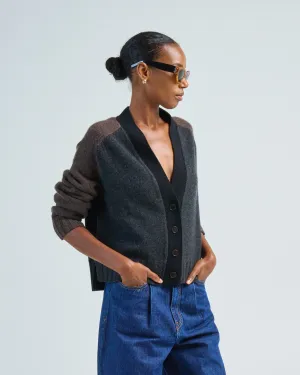 color block cardigan