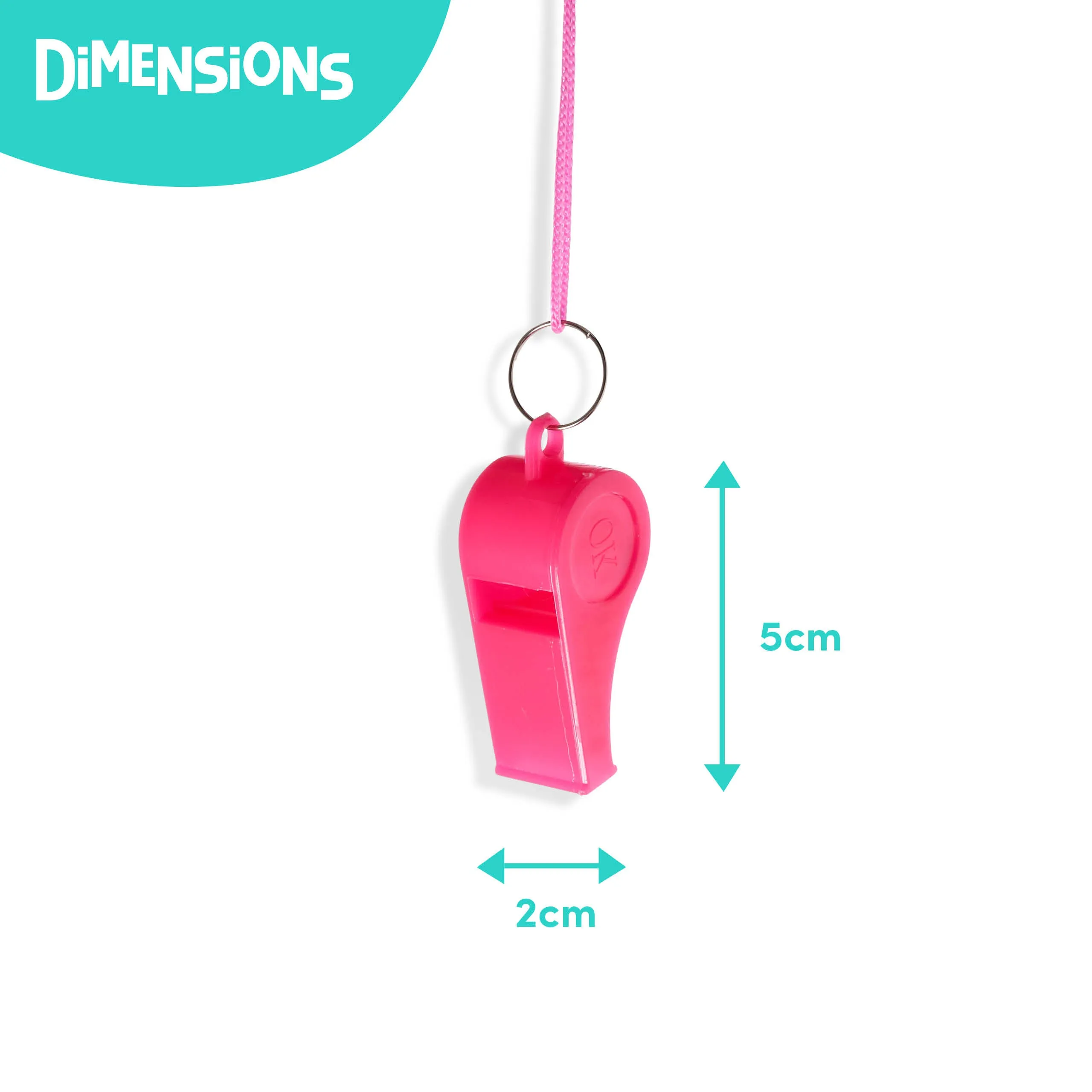 Colourful Sports Whistles with Lanyards