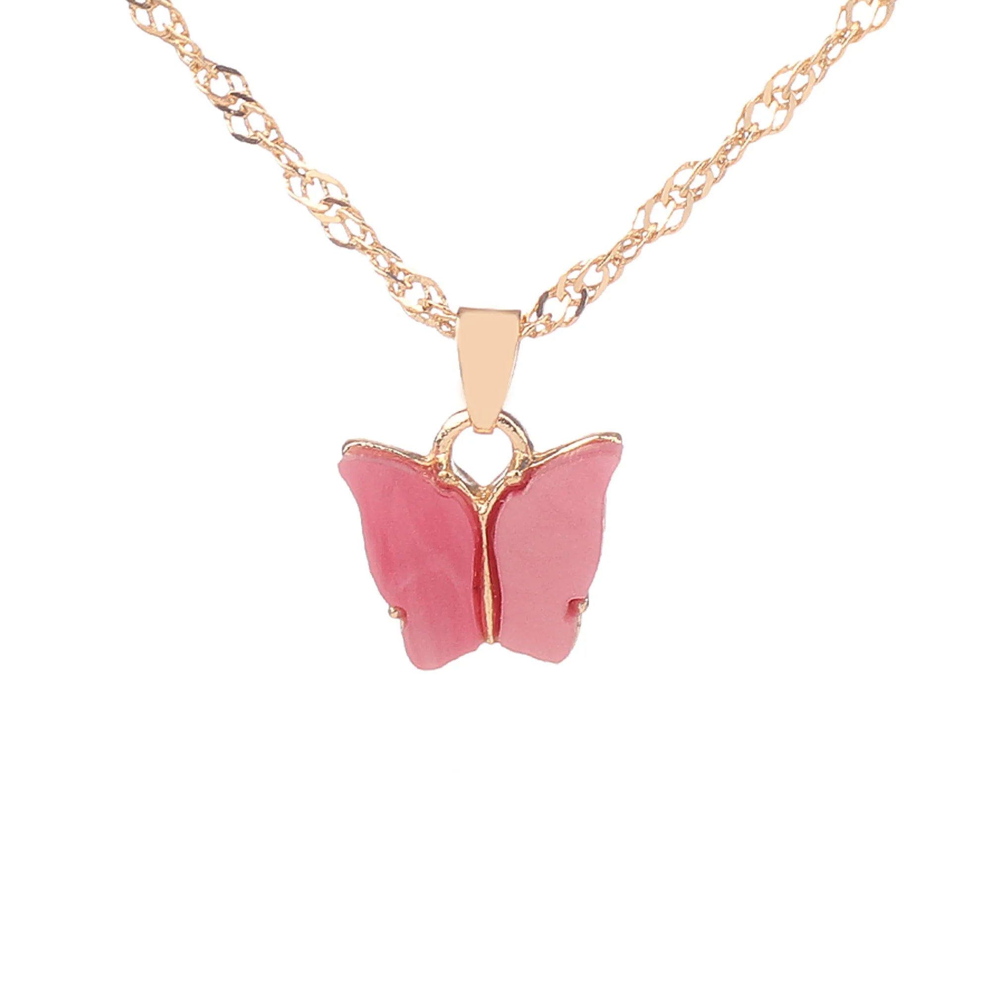 Combo of 2 Gold Plated Blue Mariposa Pendant