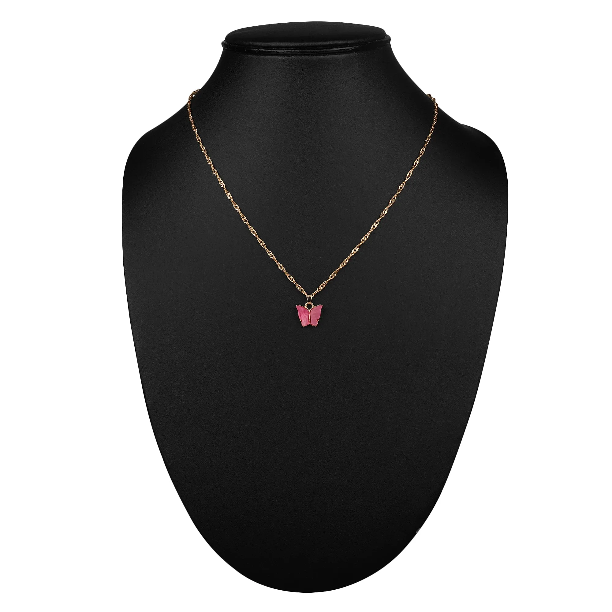 Combo of 2 Gold Plated Blue Mariposa Pendant