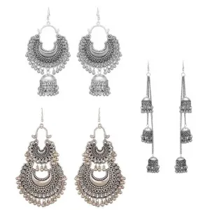 Combo Of 3 Jhumki and Hanging Earrings