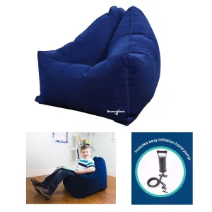 Comfy Cozy Peapod Inflatable Chair for Kids Blue