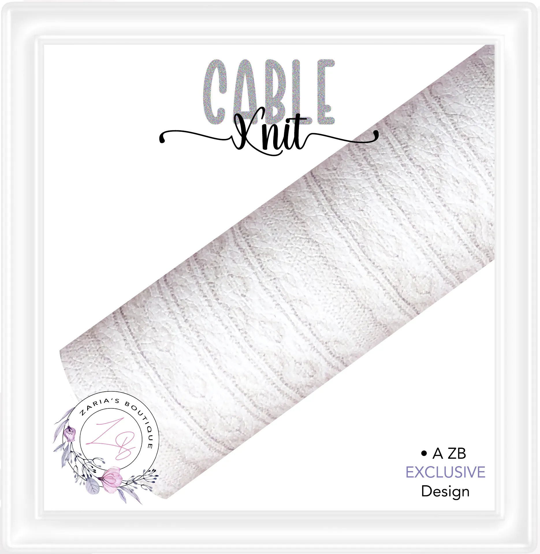 ⋅ Cozy Cable Knits ⋅ Premium Exclusive Vegan Faux Leather