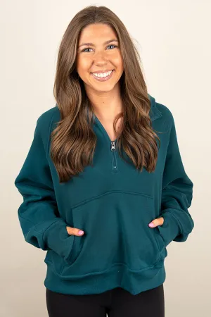 Cozy Up To You Teal Thumbhole Hoodie