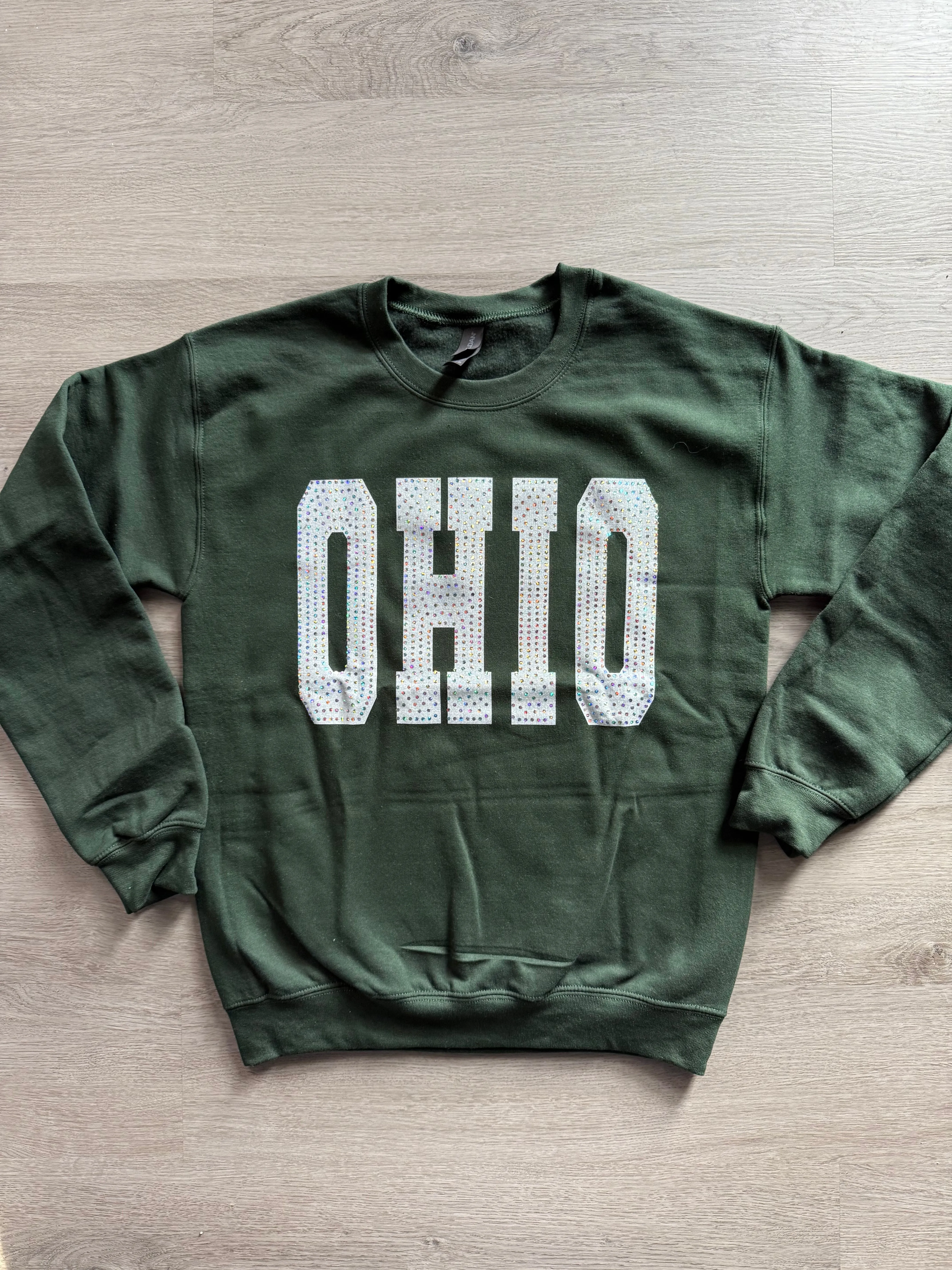 Dark Green OHIO Spangle Sweatshirt