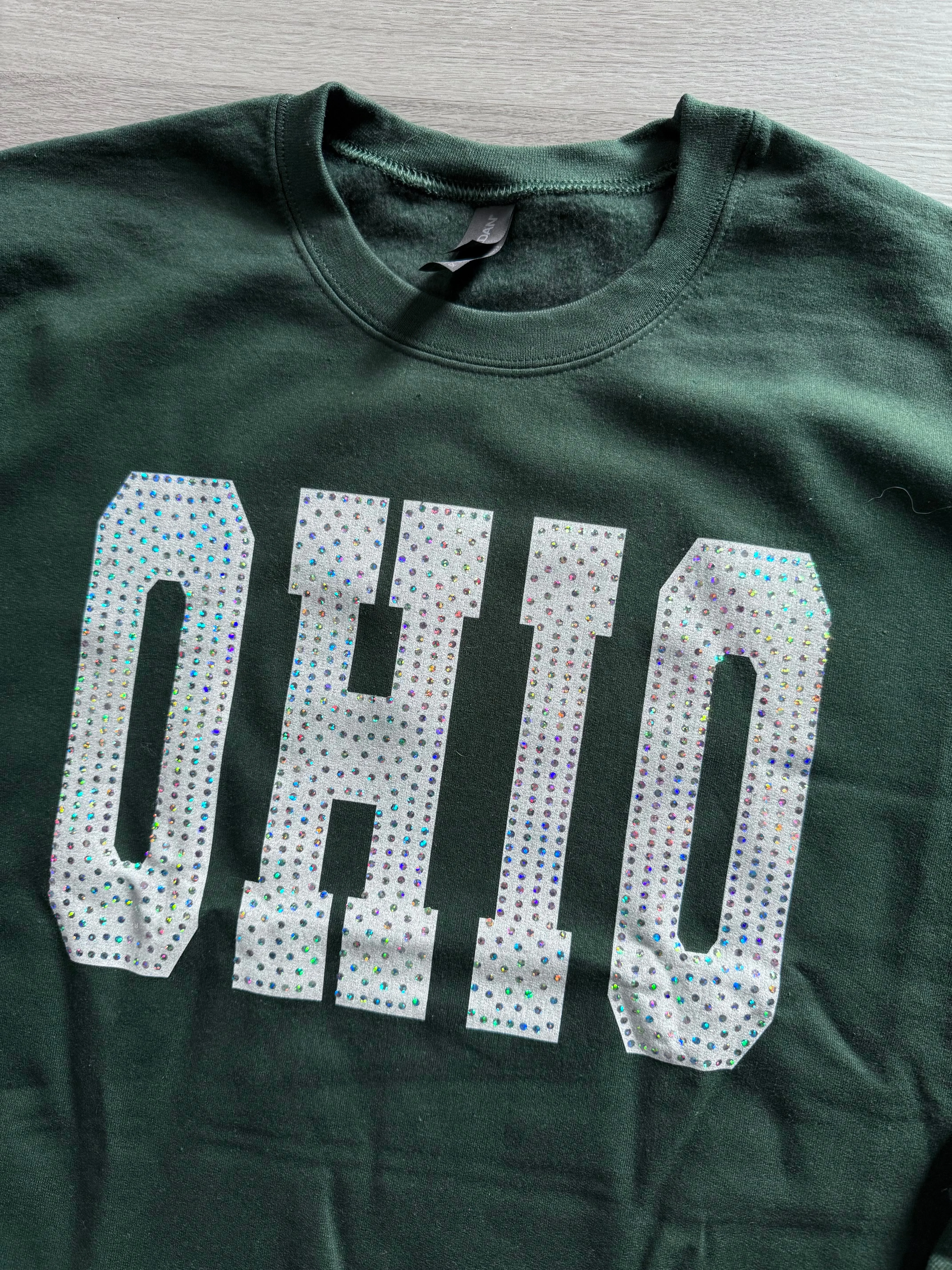 Dark Green OHIO Spangle Sweatshirt