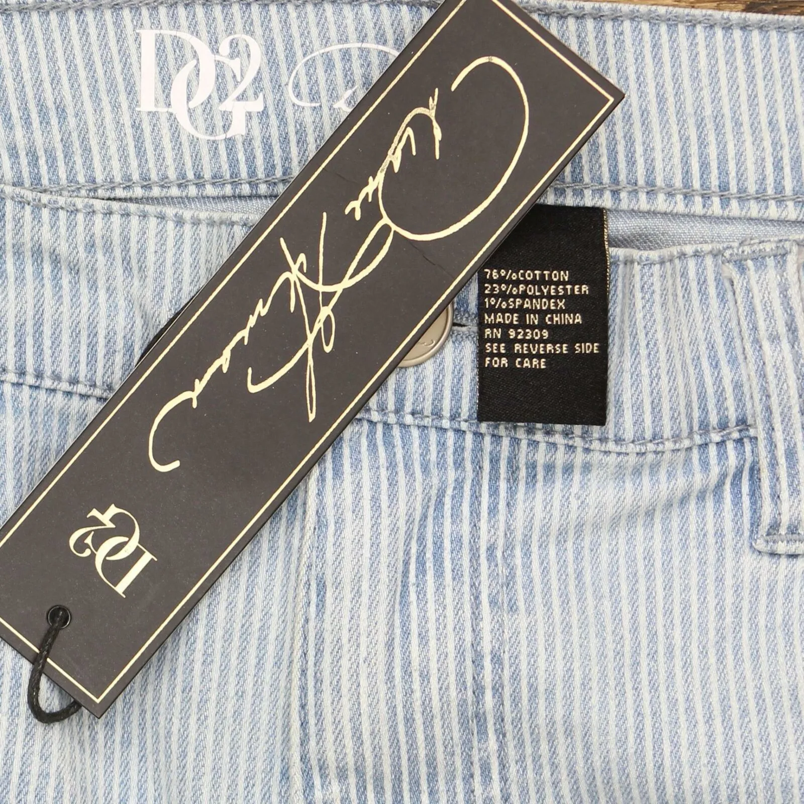 DG2 by Diane Gilman Women's Petite Classic Stretch Pinstripe Crop Jeans