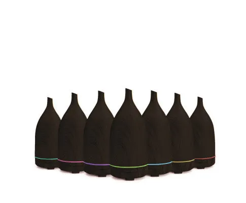Diffuser 100ml Ultrasonic Humidifier Purifier And 3 Pack Oils - Dark Wood