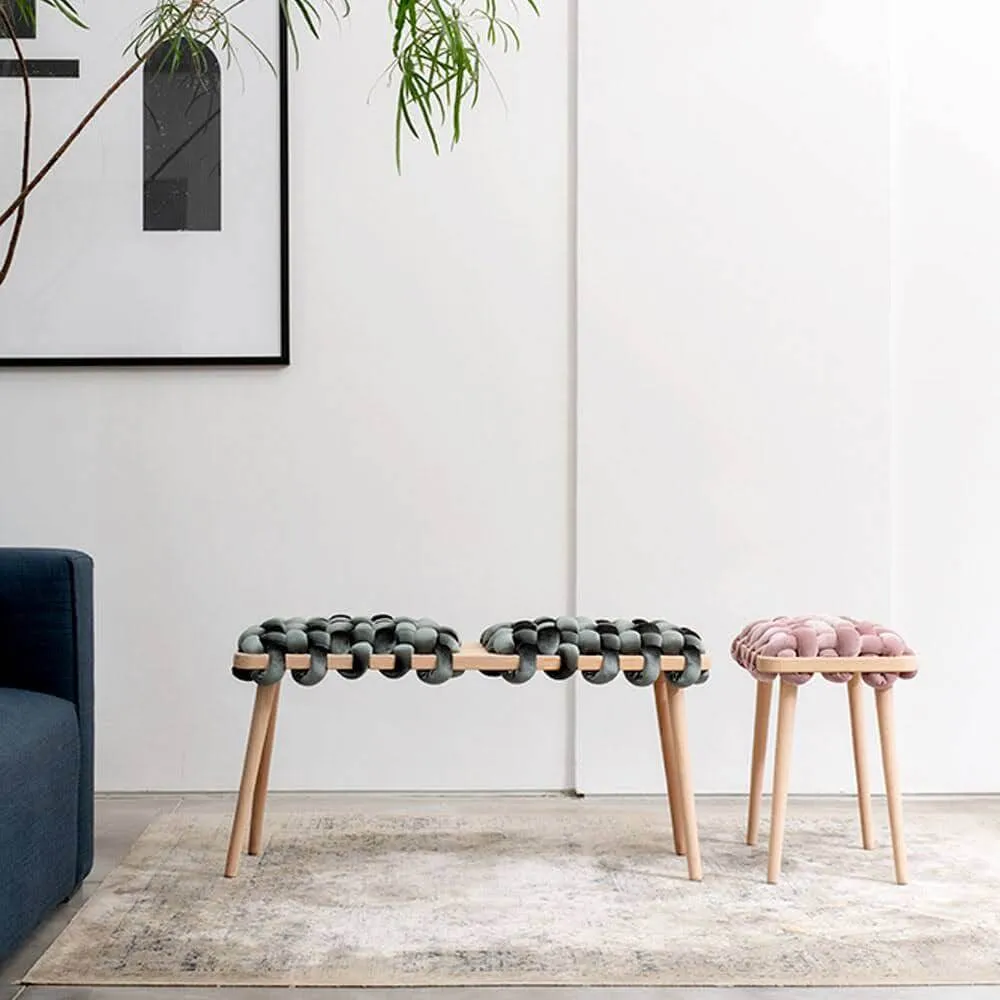 Double Seat Woven Bench