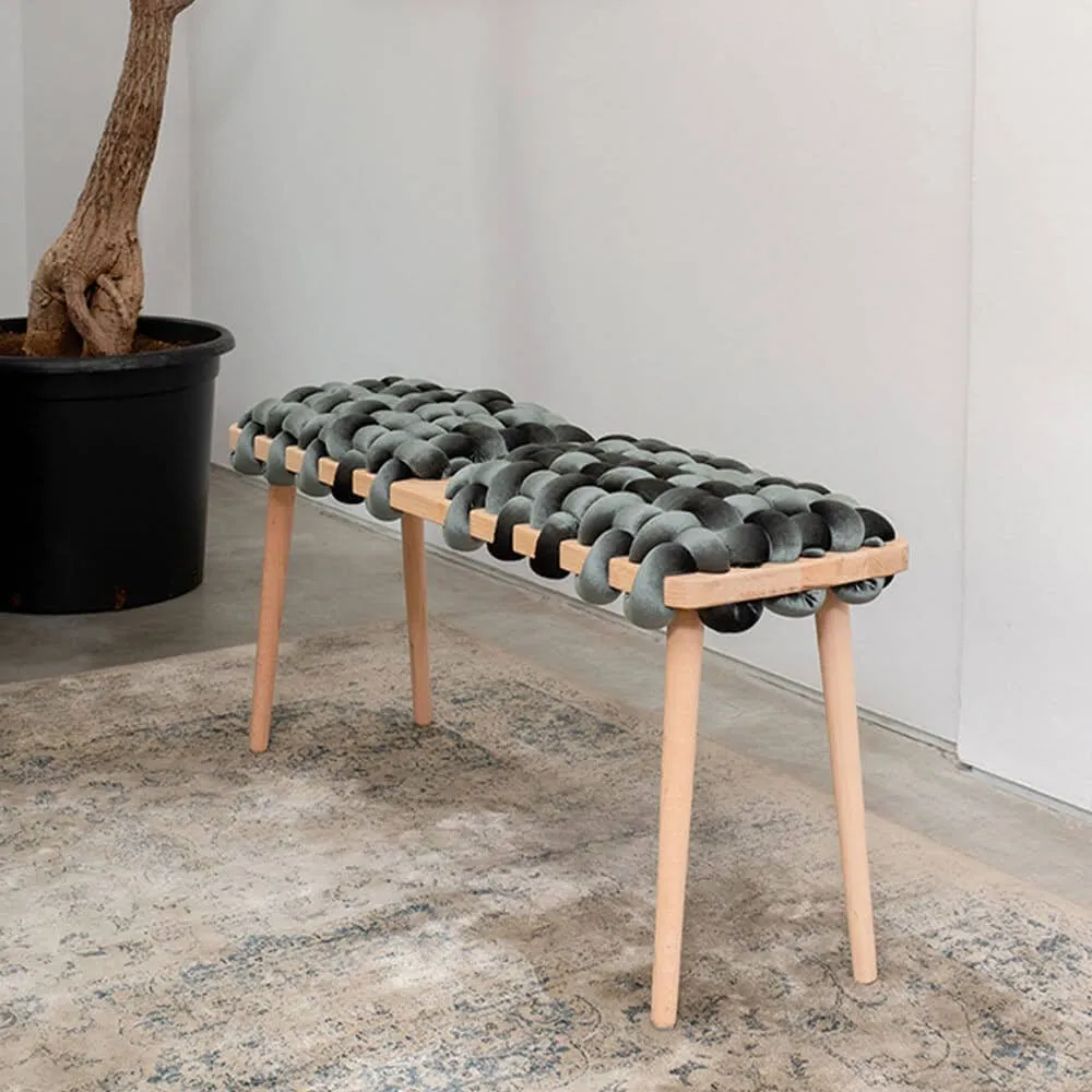 Double Seat Woven Bench