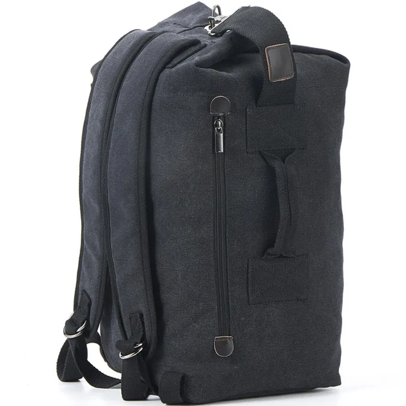 Duffel Canvas Backpack Top Load Travel Bag Hiking Handbag