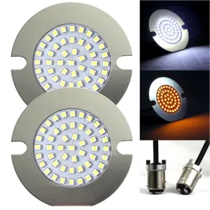 Eagle Lights 3 1/4" Front LED Turn Signal Kit For Harley Davidson Motorcycles - Generation II