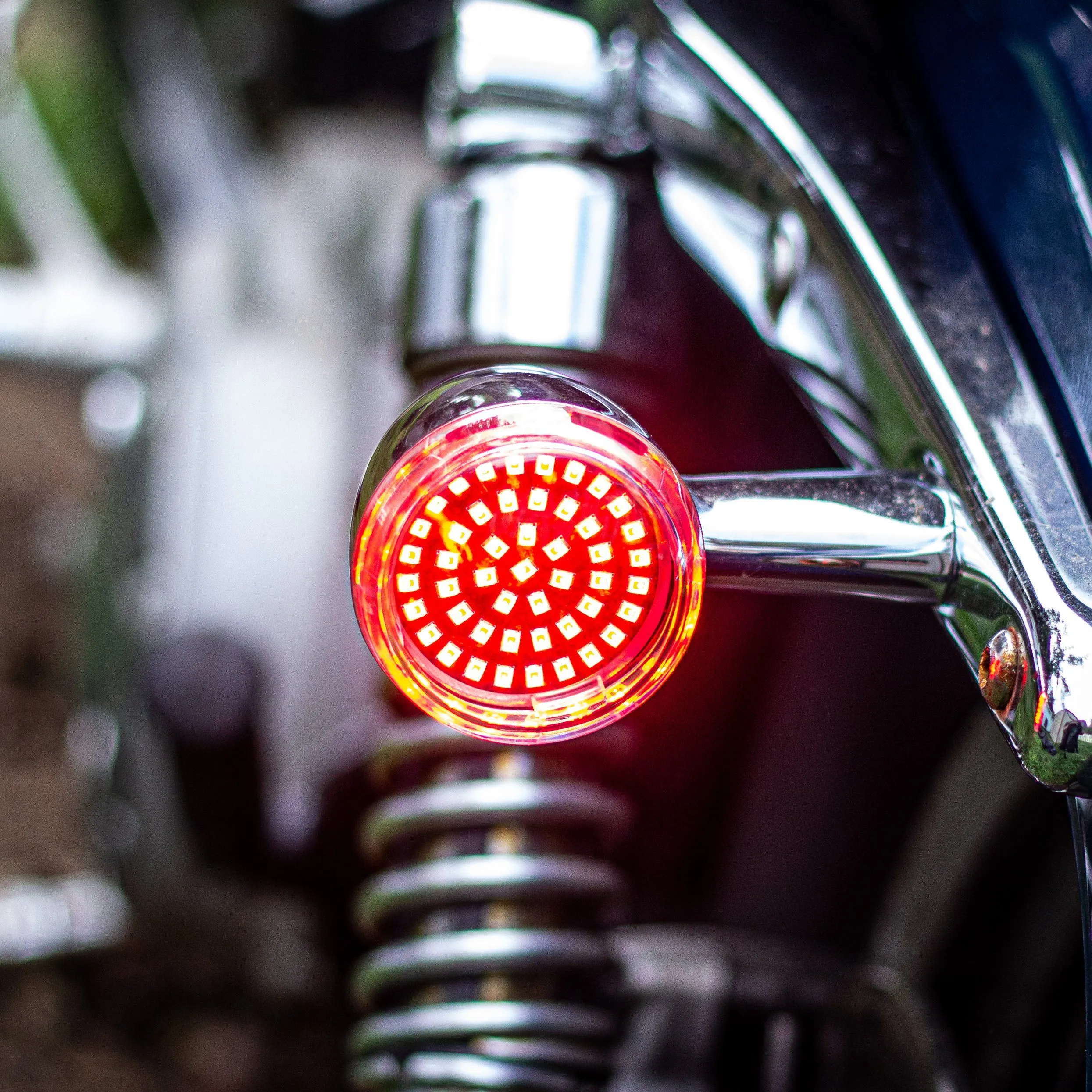 Eagle Lights Midnight Edition Front and Rear LED Turn Signals Kit for Harley Davidson Motorcycles - 1157 Front / 1156 Red Rear