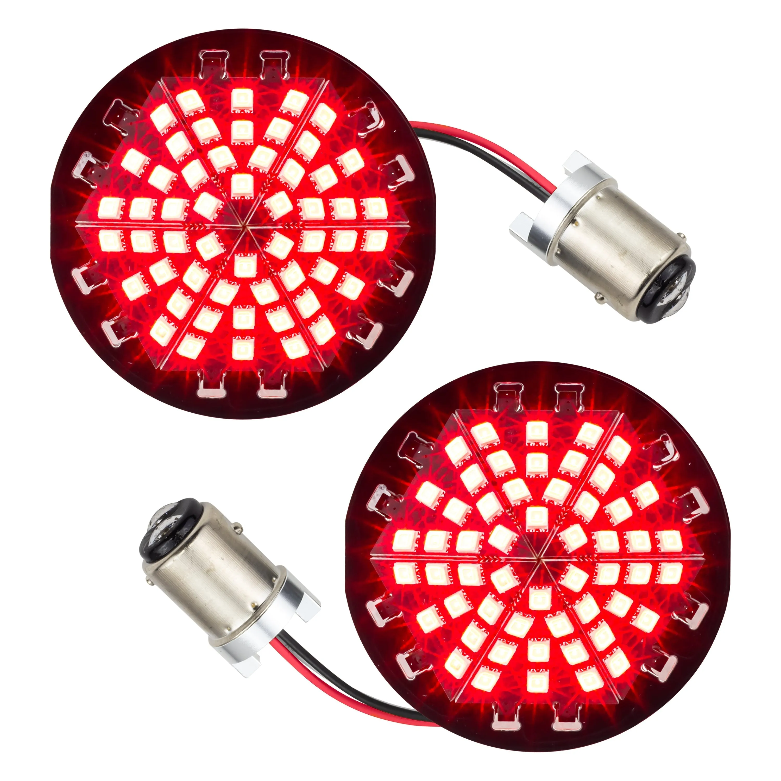 Eagle Lights Midnight Edition Generation III Front and Rear LED Turn Signal Kit for Harley Davidson Motorcycles- 1157 Front / 1157 Rear
