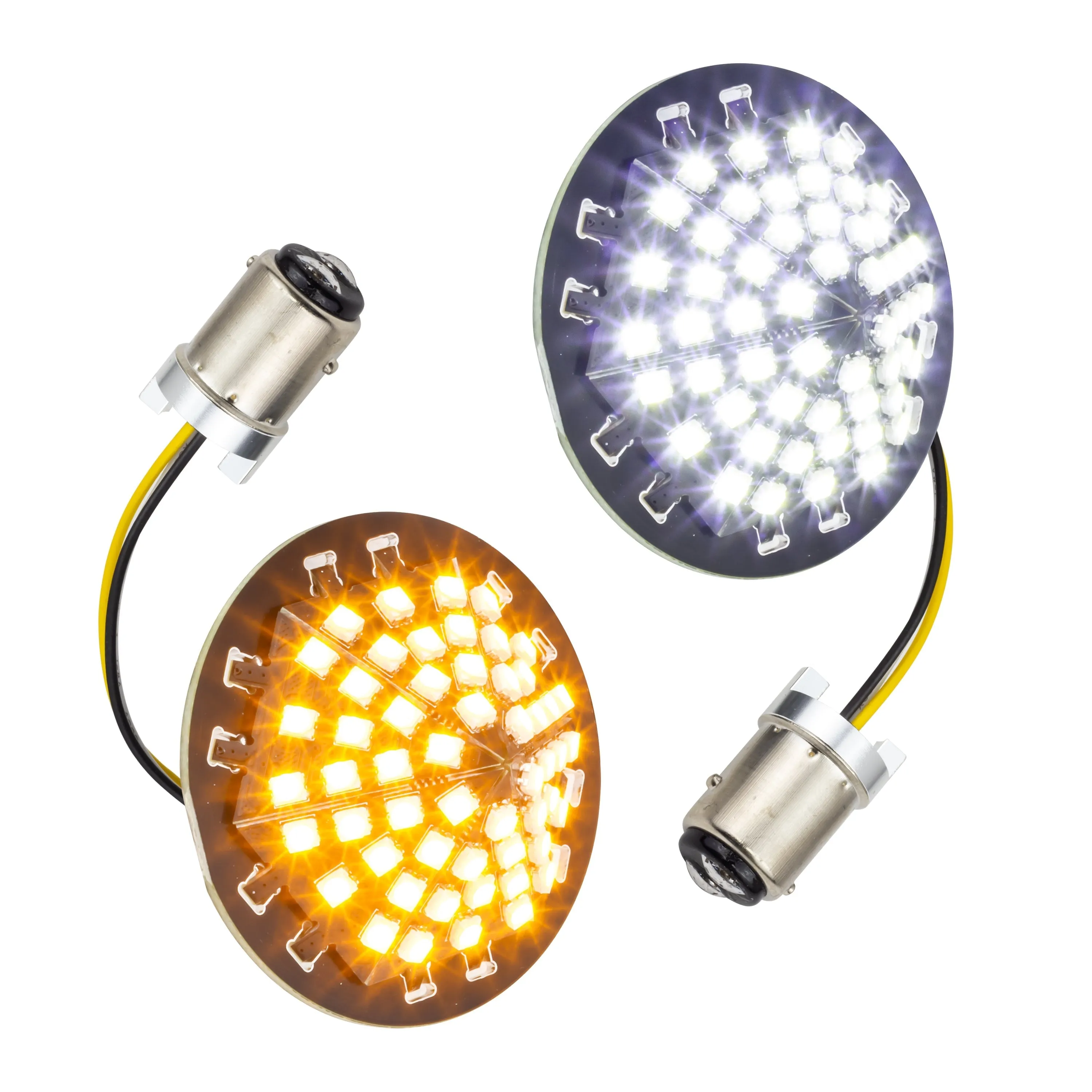 Eagle Lights Midnight Edition Generation III Front and Rear LED Turn Signal Kit for Harley Davidson Motorcycles- 1157 Front / 1157 Rear
