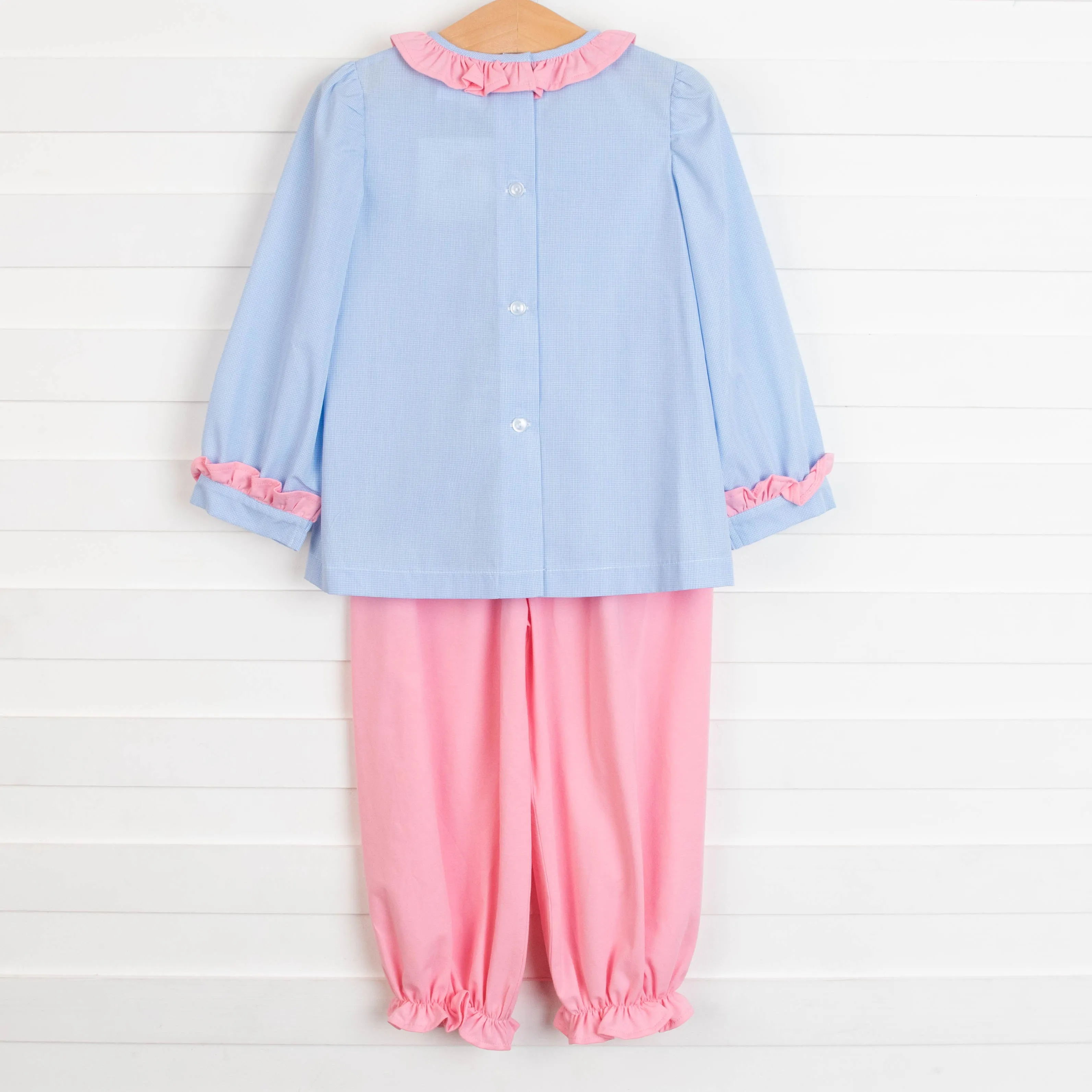 Eloise Gingham Pant Set, Pink