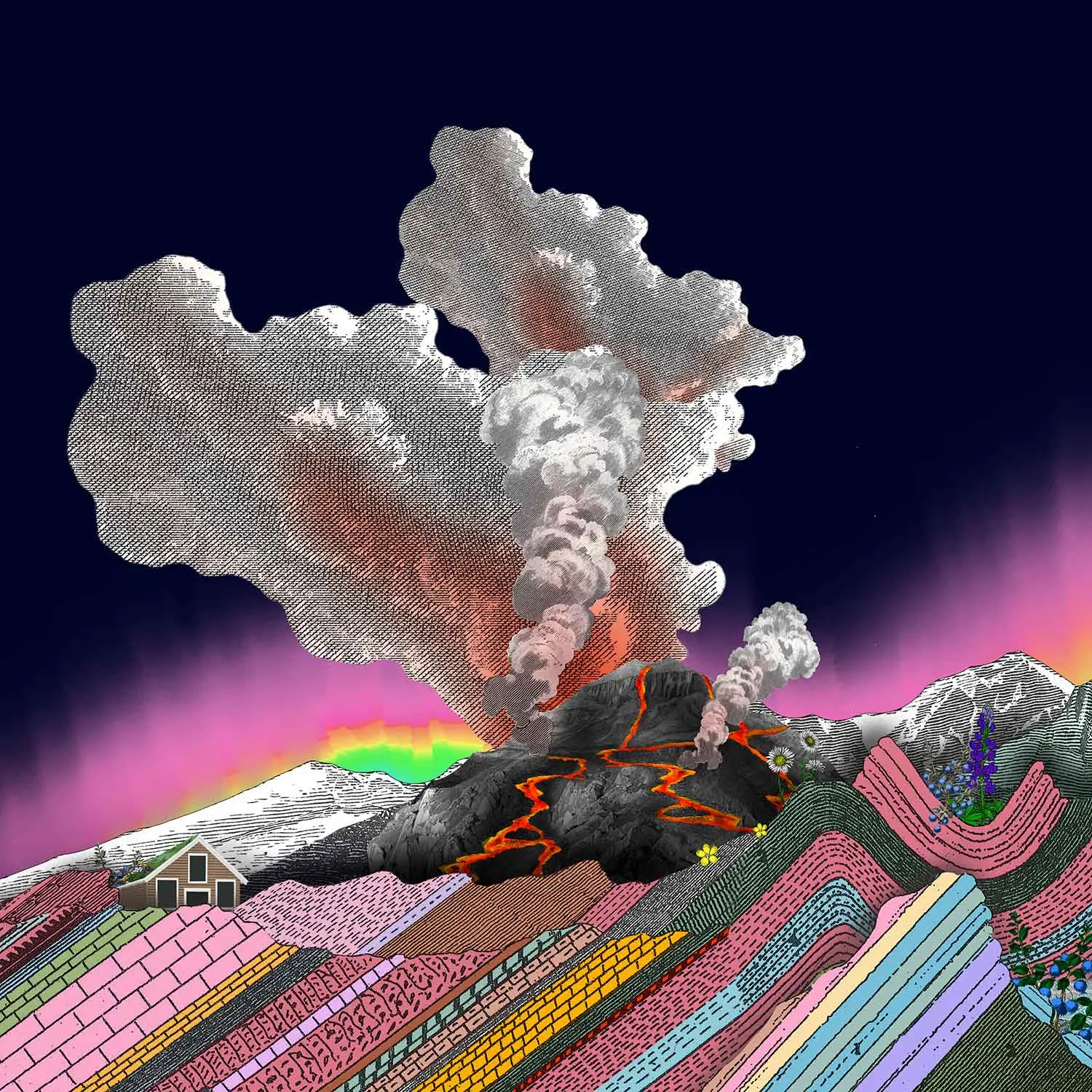 Firemountains & Jardskorpufleka Skyline - Art Print