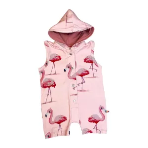 Flamingo Hooded Sleeveless Summer Suit
