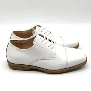Florsheim Kids Boys Size 1M Reveal CP White Leather Oxfords Dress Shoes