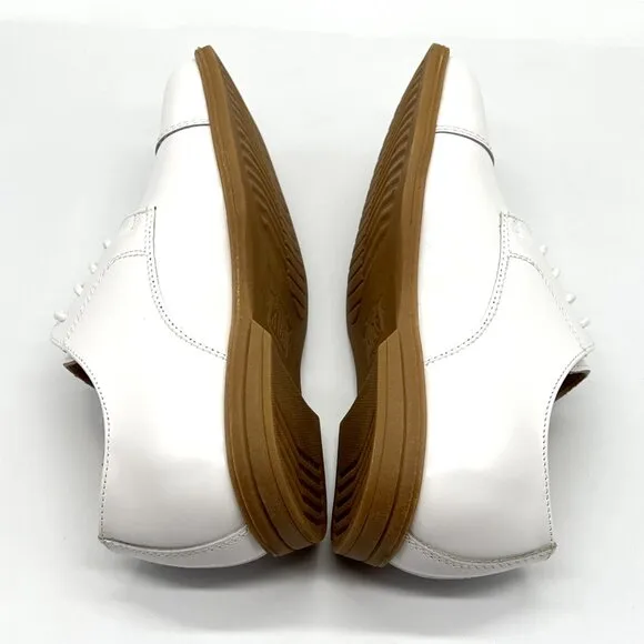 Florsheim Kids Boys Size 1M Reveal CP White Leather Oxfords Dress Shoes